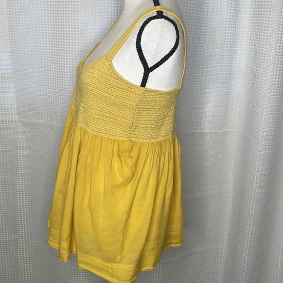 Hatch Maternity Top Blouse Smocked Gauzey Boho Sleeveless Sz S - Picture 4 of 9